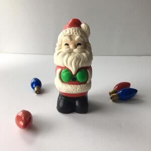 Vintage Santa Claus Figure - Candleless Christmas Decor - Holiday Collectible